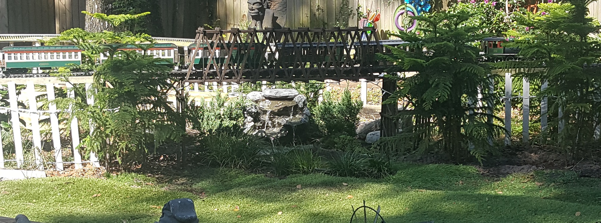 looking through to waterfall